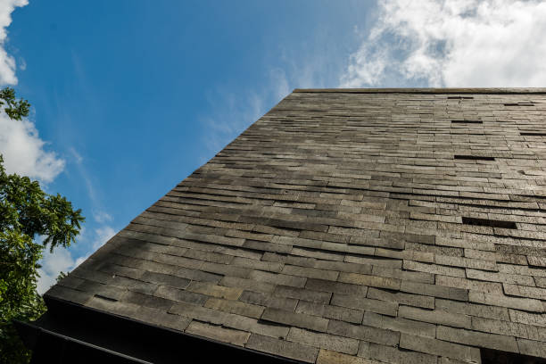 istock Building Wall exterior with the spacing sky as a background 888584892