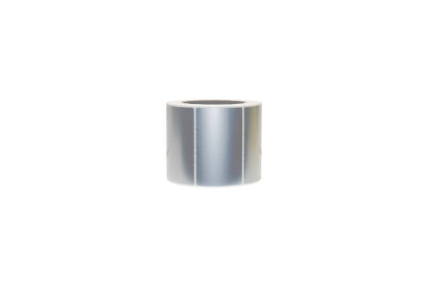 Gray label roll with Clipping Path Gray label roll with Clipping Path tineola stock pictures, royalty-free photos & images