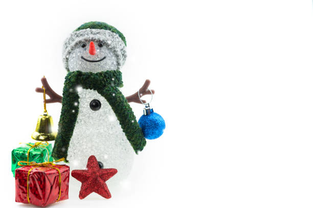 istock Christmas background with Christmas tree and snowman 888606938