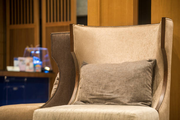 istock Luxury sofa set in the hotel, night light 888607106