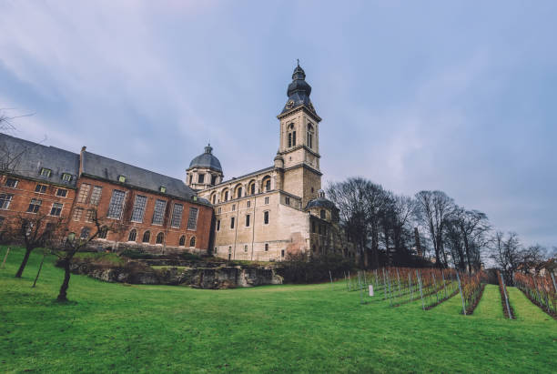 January, 3th, 2017 - Ghent, East Flanders, Belgium. Catholic hurch of Our Lady and St. Peter, vineyard and Benedictine abbey in Gent also known as Sint-Baafsabdij by sunny day.