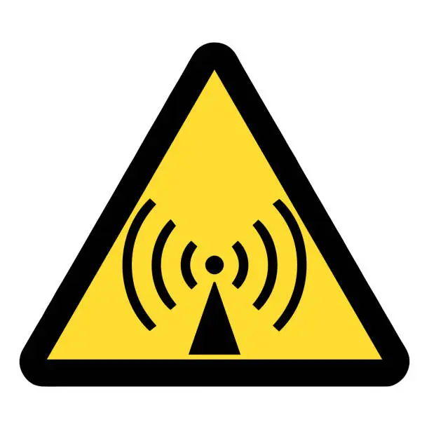 Vector illustration of Standard Pictogam of Non-ionizing radiation Symbol, Warning sign of Globally Harmonized System (GHS)