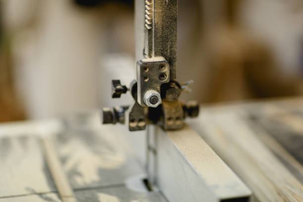 istock Working part of the jigsaw machine in focus close up 888629280