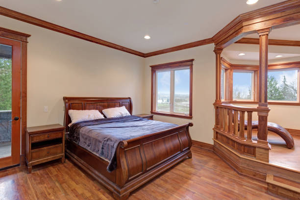 istock Gorgeous Mansion Bedroom interior With Sleigh Bed 888669216