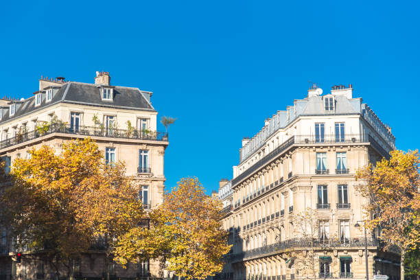 istock Paris, attractive Haussmann buildings 888671960