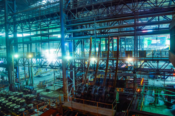 istock A workshop in a steel plant 888675264