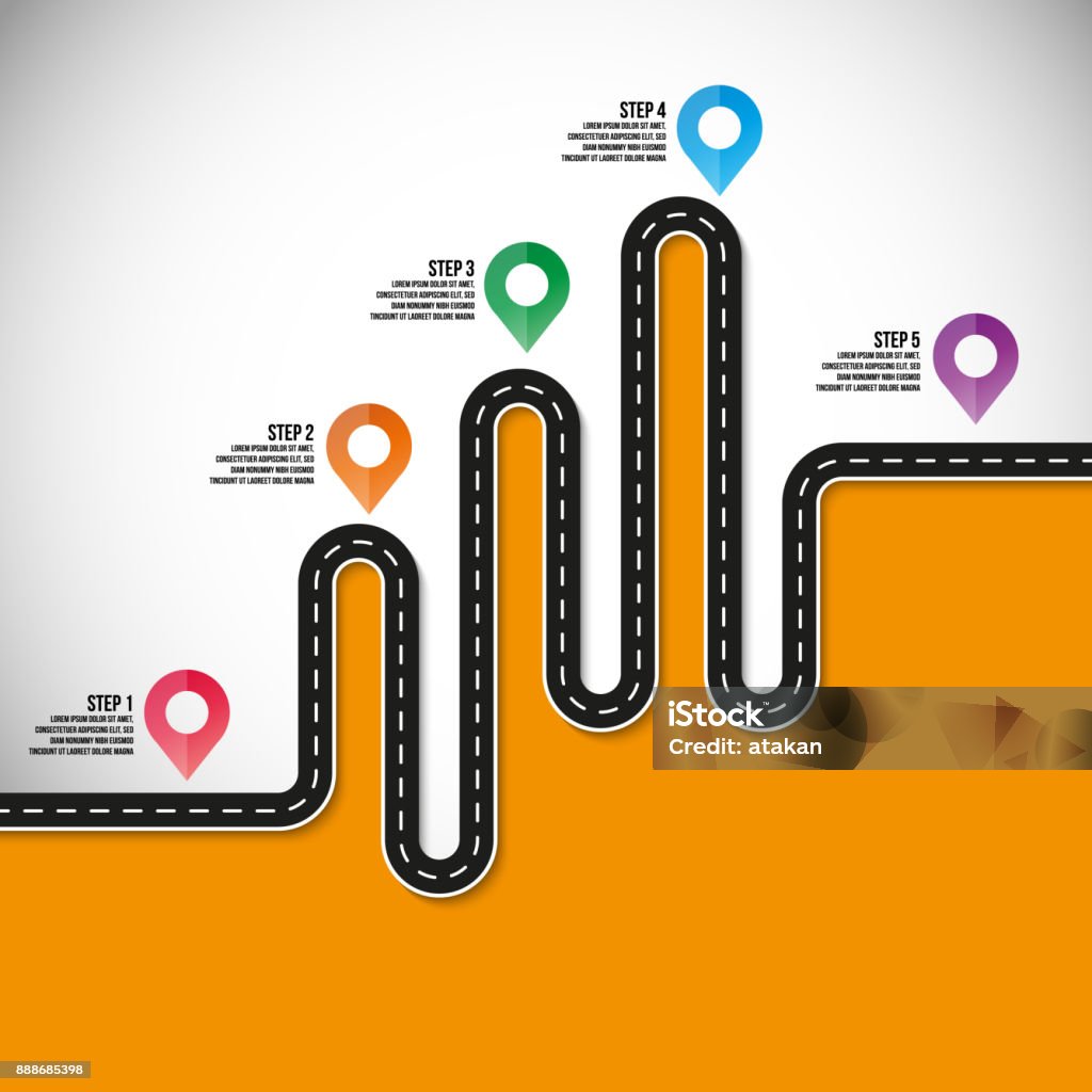 Road Graphocs Vector Road Graph Templates Stock Illustration - Download Image Now ...
