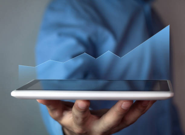 istock Man with business graph. Business concept. 888692220