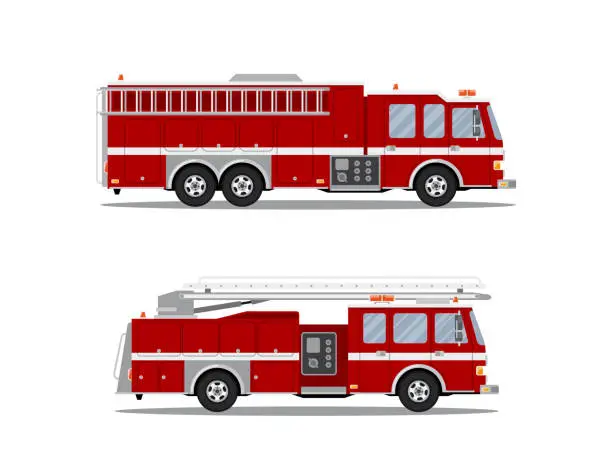 Vector illustration of picture of fire truck