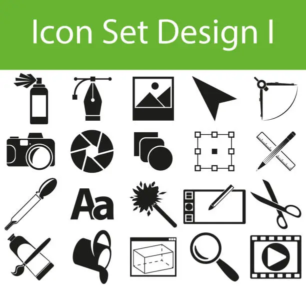 Vector illustration of Icon Set Design I