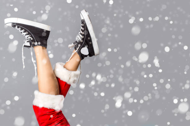 istock Sexy santa legs 888739008