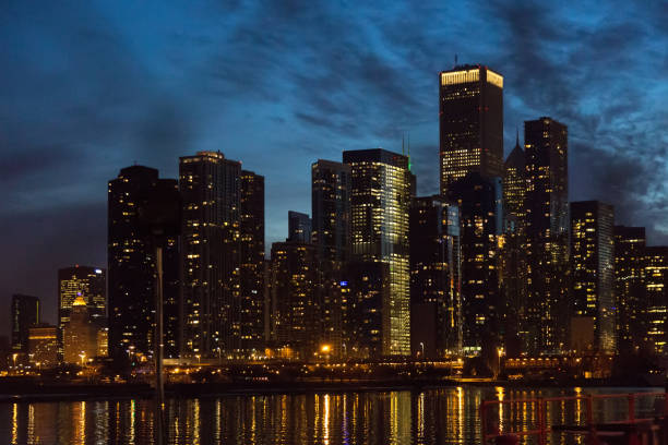 istock Downtown Chicago. Millennium Park. Night Landscape 888756078