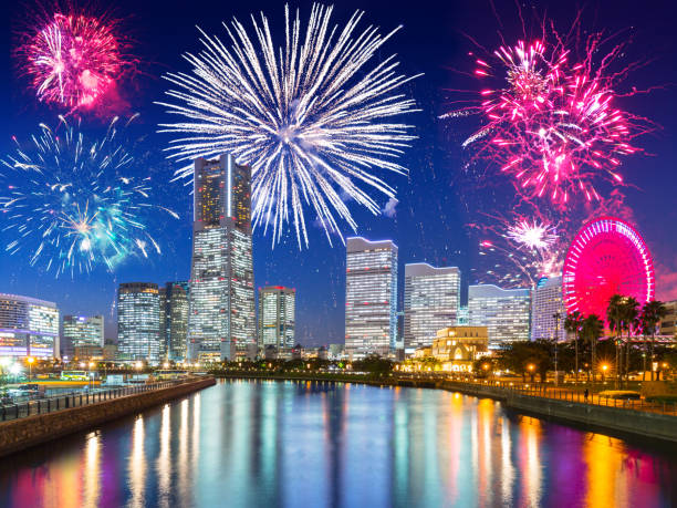 istock New Years firework display in Yokohama 888759080