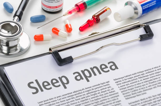istock The diagnosis Sleep apnea written on a clipboard 888759694