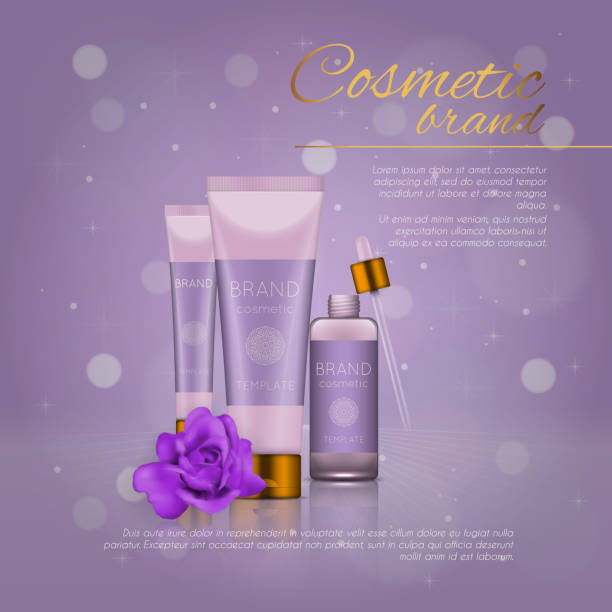 istock Vector 3D cosmetic illustration with pink and bokeh background. Beauty realistic cosmetic product design template. 888760122