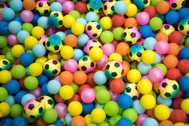 istock Colorful plastic balls playground indoors 888760998