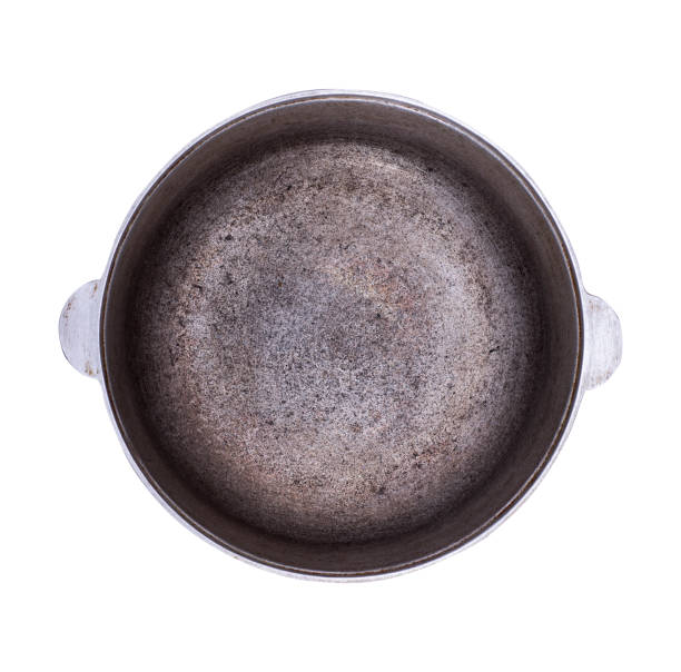 istock old aluminum cauldron isolated on white background 888767706