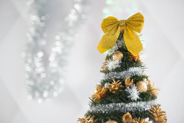 istock Christmas decoration. Bright background with bokeh lights 888771868