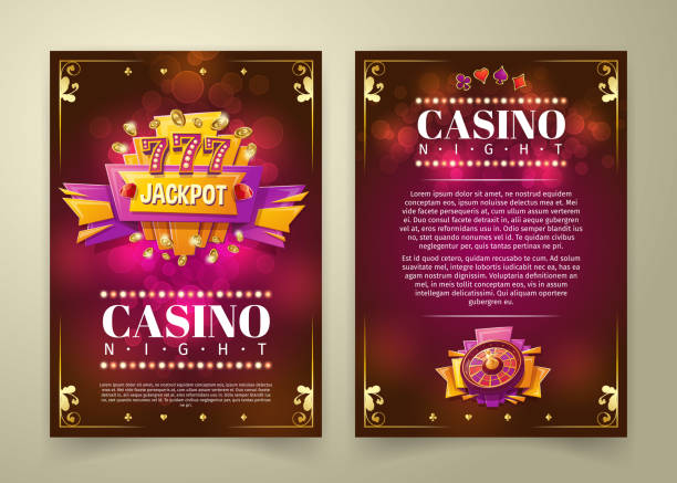 ilustrações de stock, clip art, desenhos animados e ícones de vector casino flyer, banner - jackpot