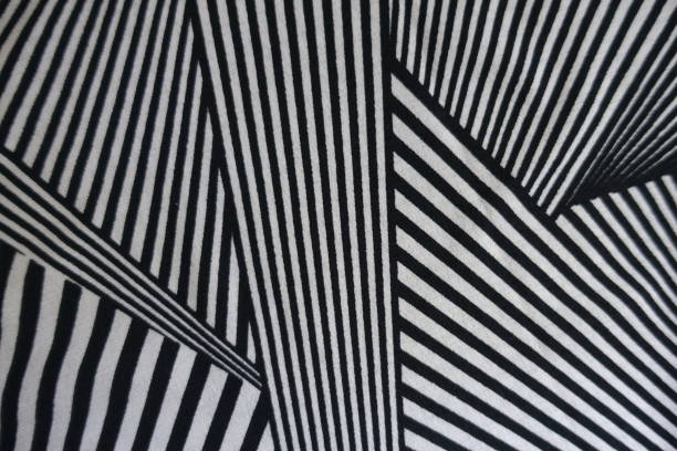 istock Surface of black and white fabric with geometric print 888801136