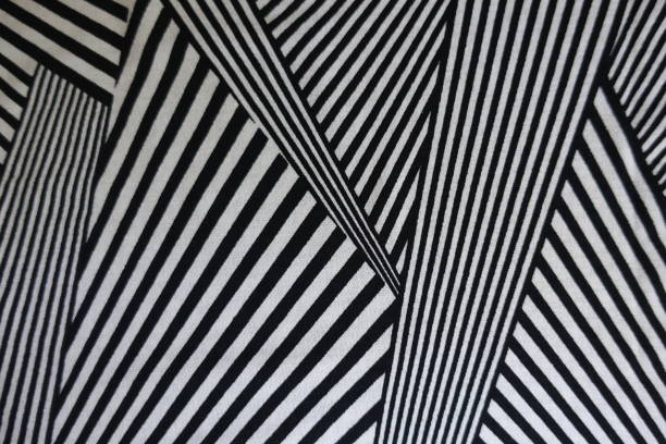 istock Unsymmetrical geometric print on fabric from above 888801234