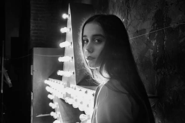 istock Sad tired model on the backstage in the studio 888801470