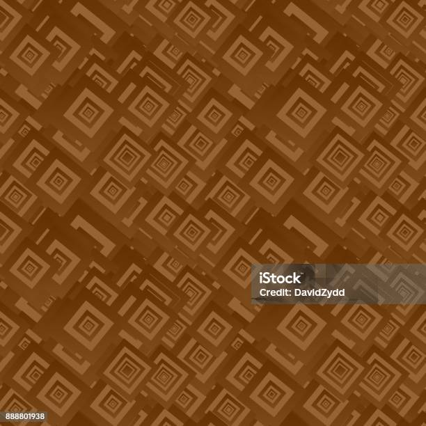 Abstract Brown Square Pattern Brown Seamless Square Pattern Background Stock Illustration - Download ...