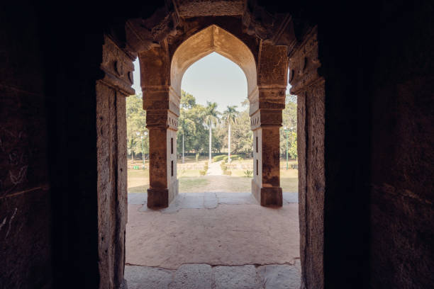 istock View from Indian temple. Lodi garden in Delhi 888802096