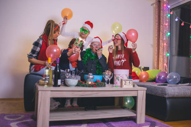 istock Family celebrating Christmas 888806744
