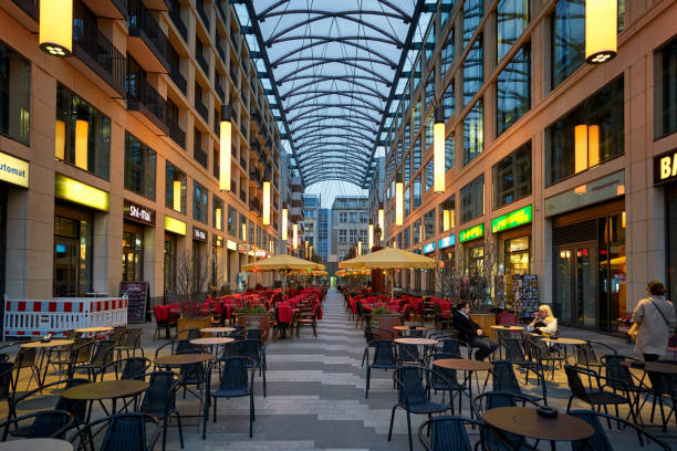 Berlin, Germany - April 4, 2017: Shopping center on a Berlin street