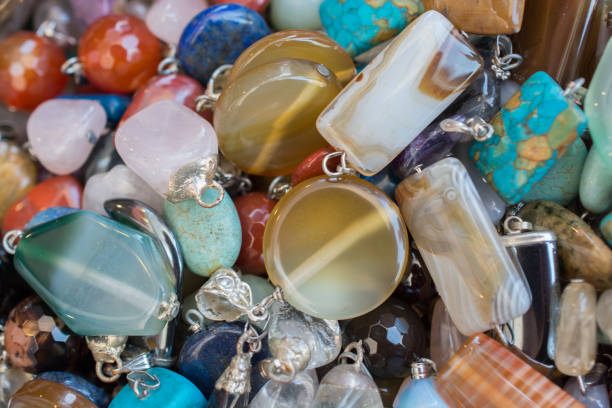 istock natural mineral gemstones as a necklace 888825960