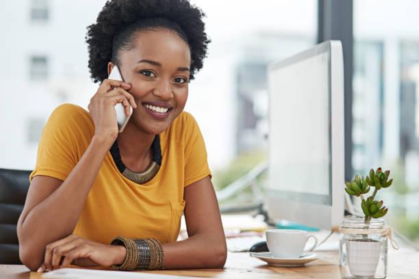 istock She's always happy to hear from her clients 888836206