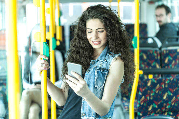 istock Young woman in a bus 888836336