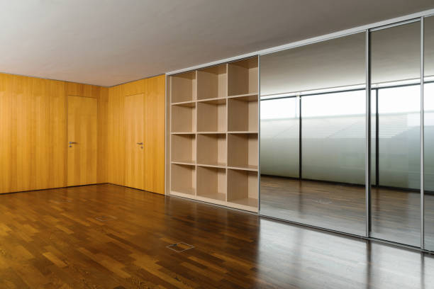 istock Vintage room with large wardrobes 888847012
