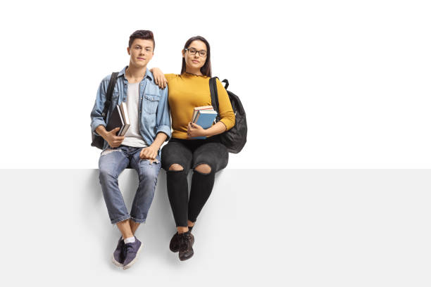 istock Teenage students sitting on a panel 888847052