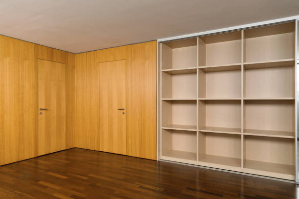 istock Vintage room with large wardrobes 888852194