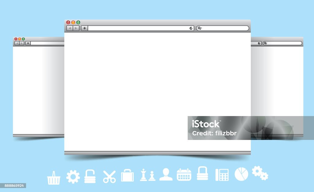 Simple Browser Window Stock Illustration - Download Image Now - Model ...