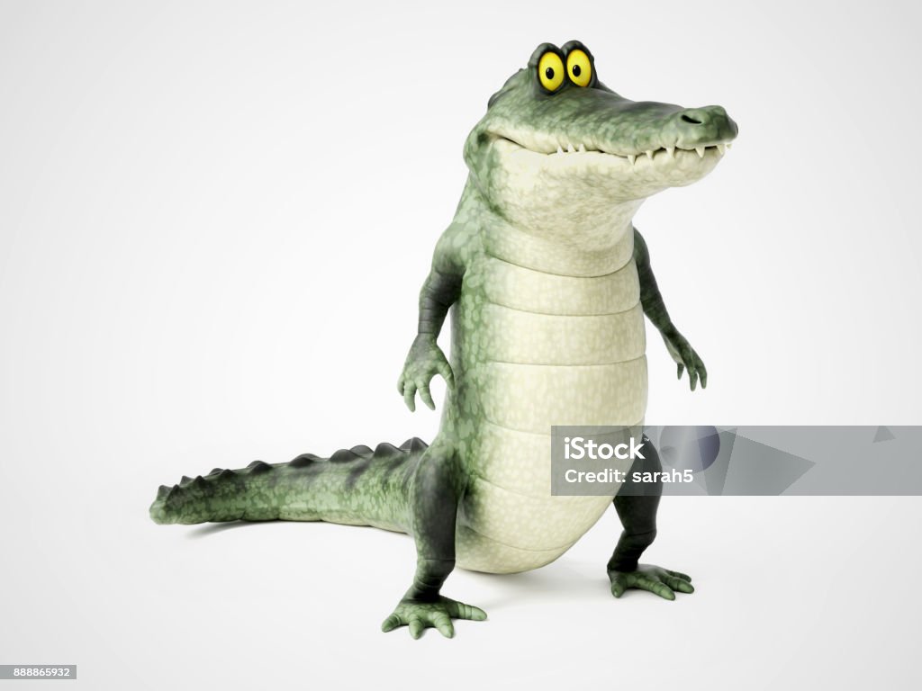 Kết Xuất 3d Của Một Con Cá Sấu Hoạt Hình Đứng Hình ảnh Sẵn có ...