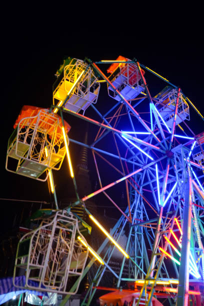 istock Thailand ferris wheel and carousel old style (Temple fun fair ) 888878364