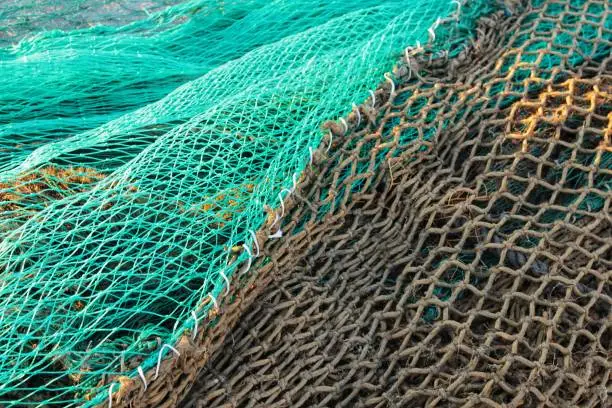 Photo of Fishing nets in the dock of Santa Pola, Spain