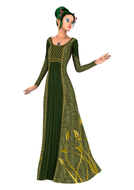 istock 3D render princess of spring on white 888892156
