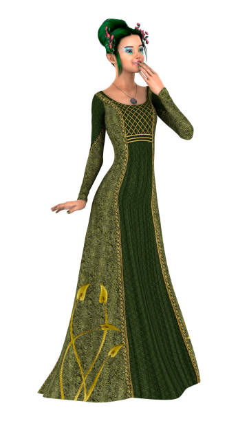 istock 3D render princess of spring on white 888892166
