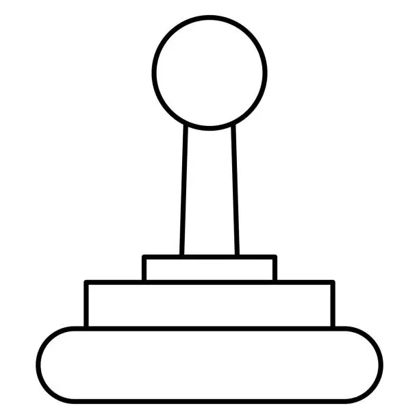 Vector illustration of video game joystick icon
