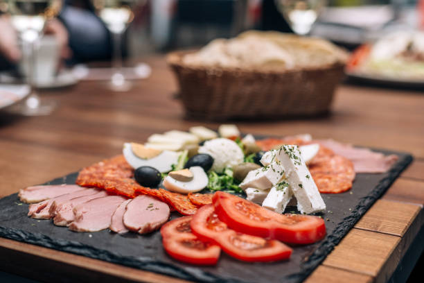 istock Healthy food on plate at restaurant. 888892626