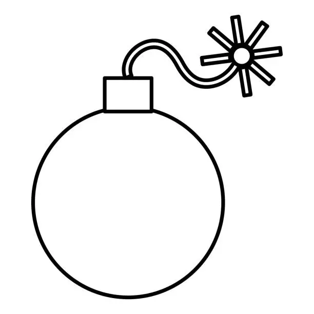 Vector illustration of explosive bomb isolated icon