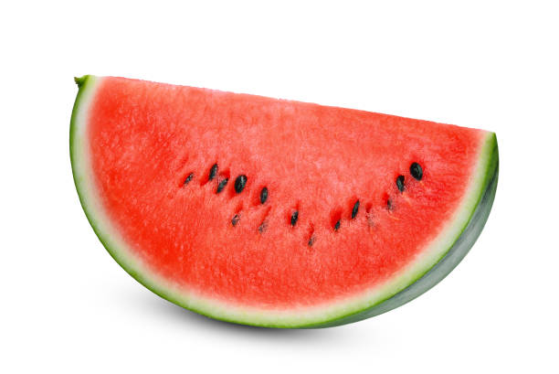 istock sliced red watermelon isolated on white background 888913008