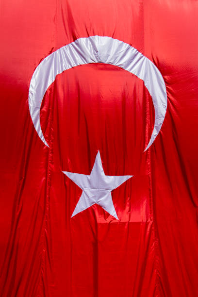 istock Turkish national flag and in view 888929330