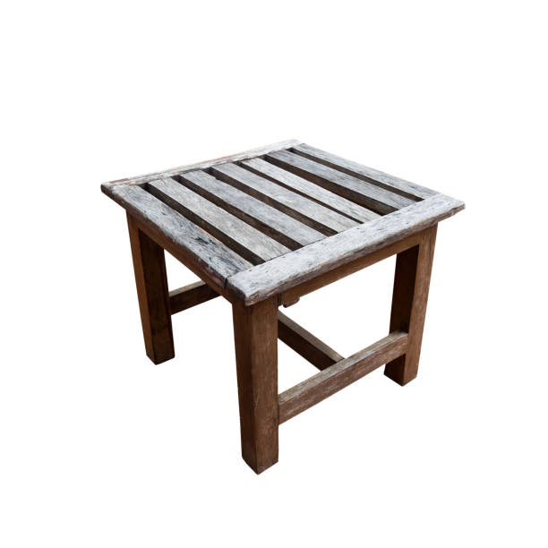 istock Wood table isolated on white background., This has clipping path. 888929758