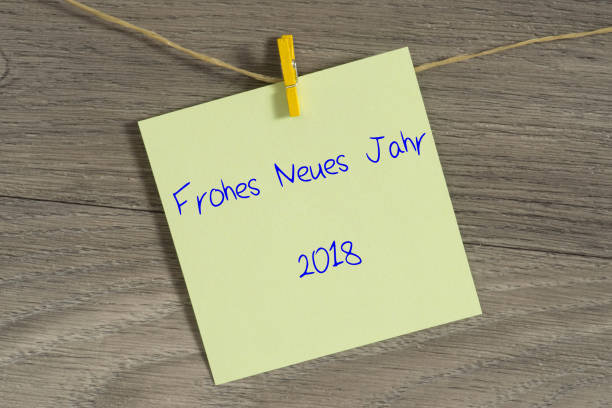 istock A note with the wishes for the year 2018 888939486