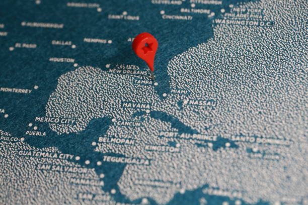 istock travel felt painted map in north america 888940646